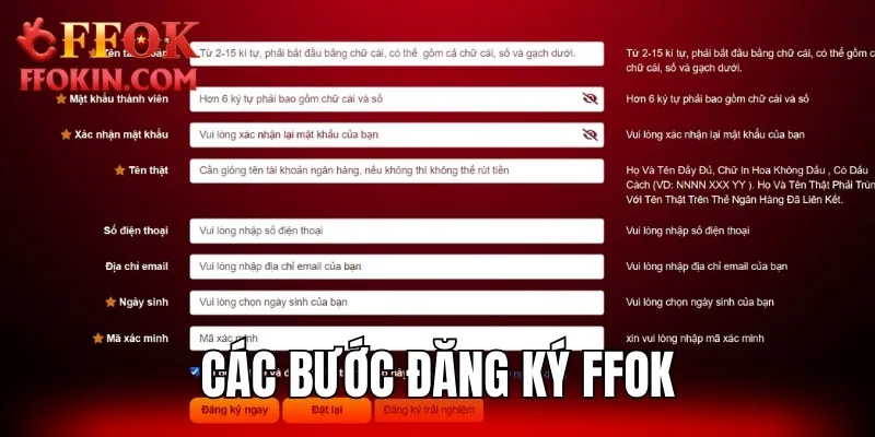 Cập nhật các bước đăng ký FFOK chính thức